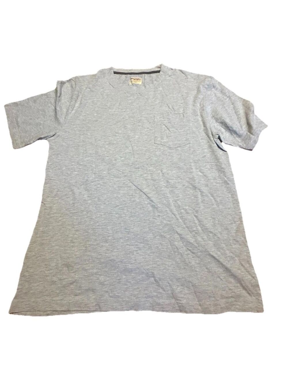 Wrangler Authentics T Shirt Mens XL Gray Pocket Tee Short Sleeve Casual Basic